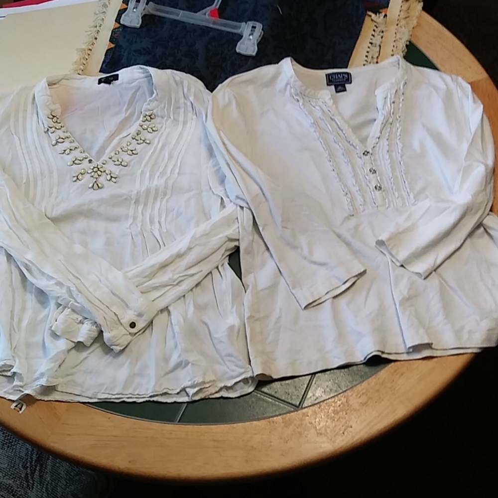Two decorated tops